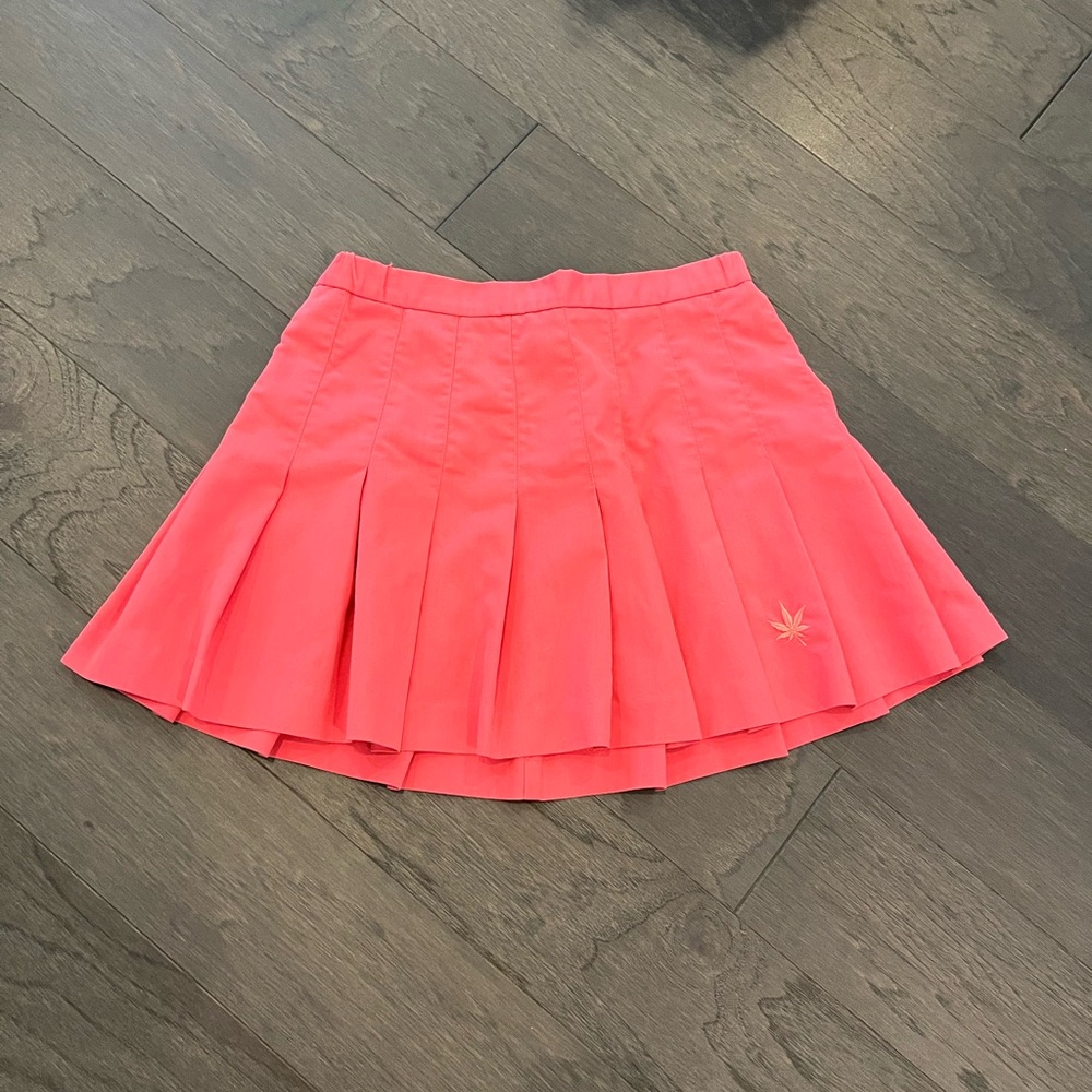 Coral Pleated Tennis Skirt